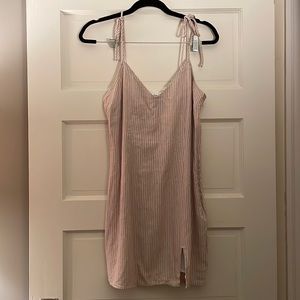 Abercrombie & Fitch Linen-Blend Striped Mini Dress